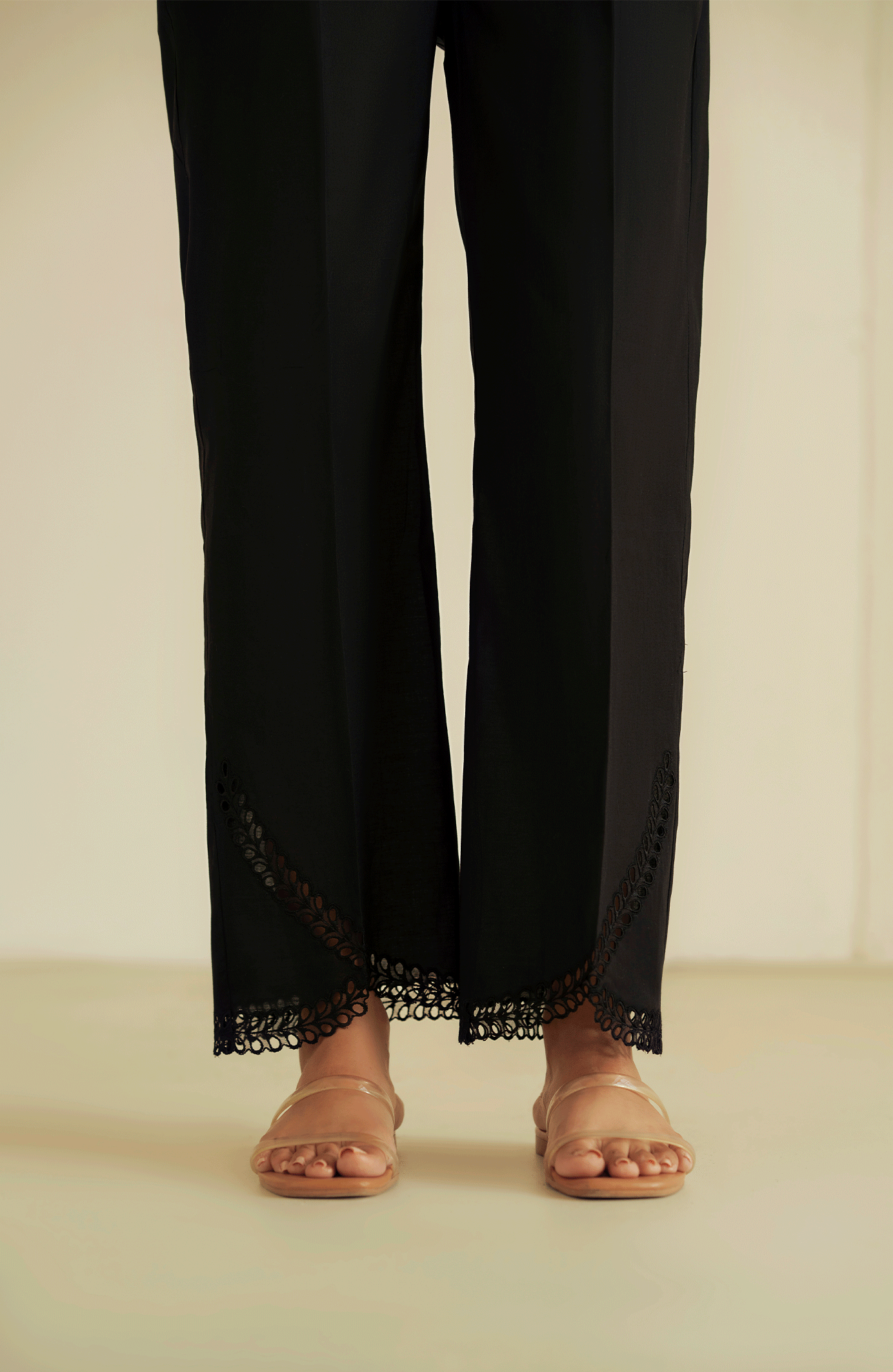 Embroidered Straight Trouser