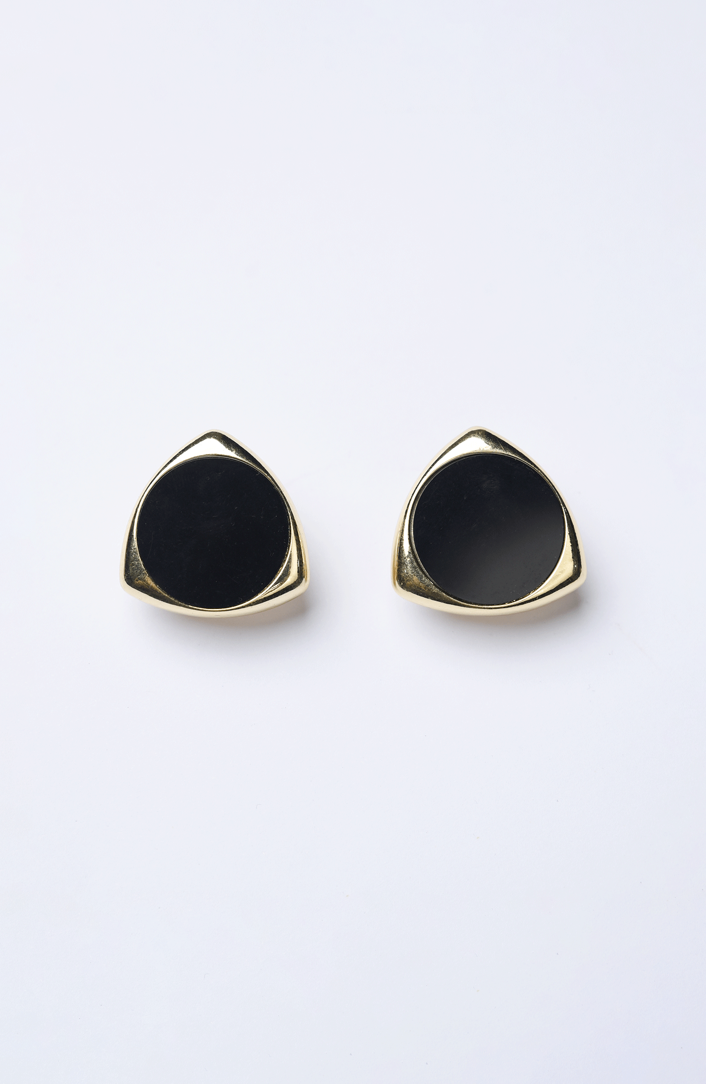 Sculpted Noir Studs
