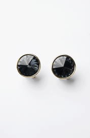 Midnight Oval Studs