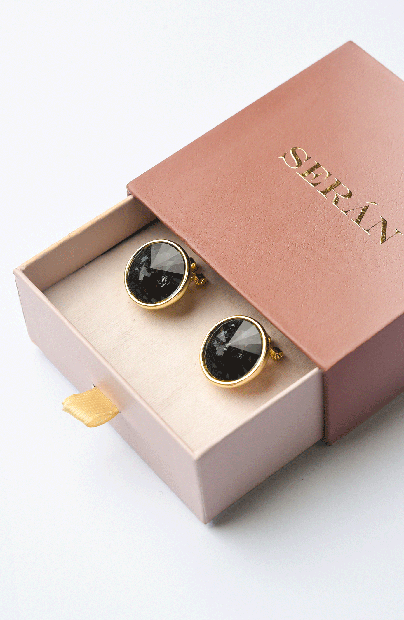 Midnight Oval Studs