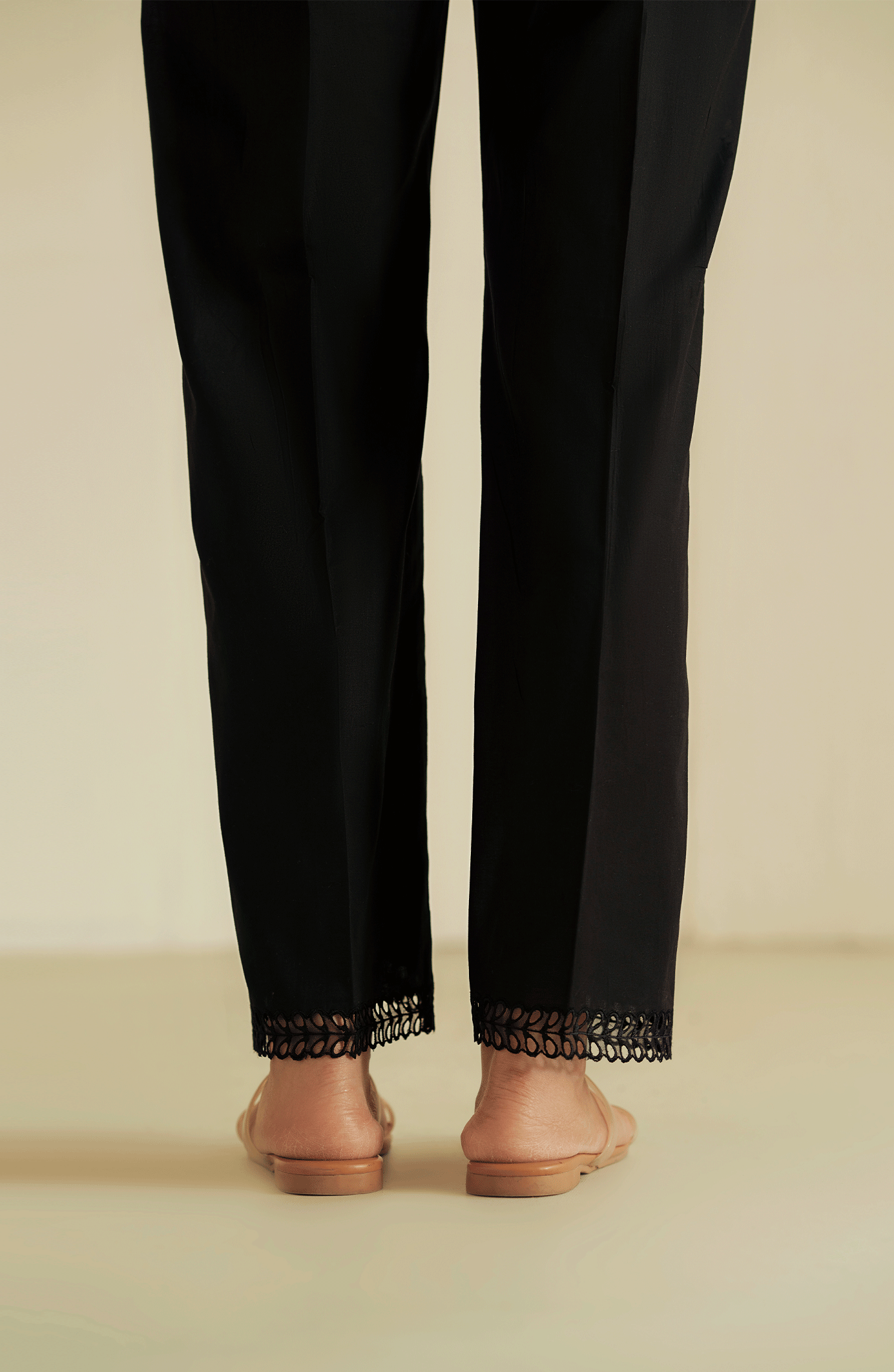 Embroidered Straight Trouser