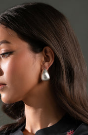 DOME MEDIUM SILVER HOOP