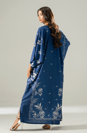 ROYAL AZURE FLORAL KAFTAN