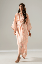 BLUSH ROSE DRAPED KAFTAN
