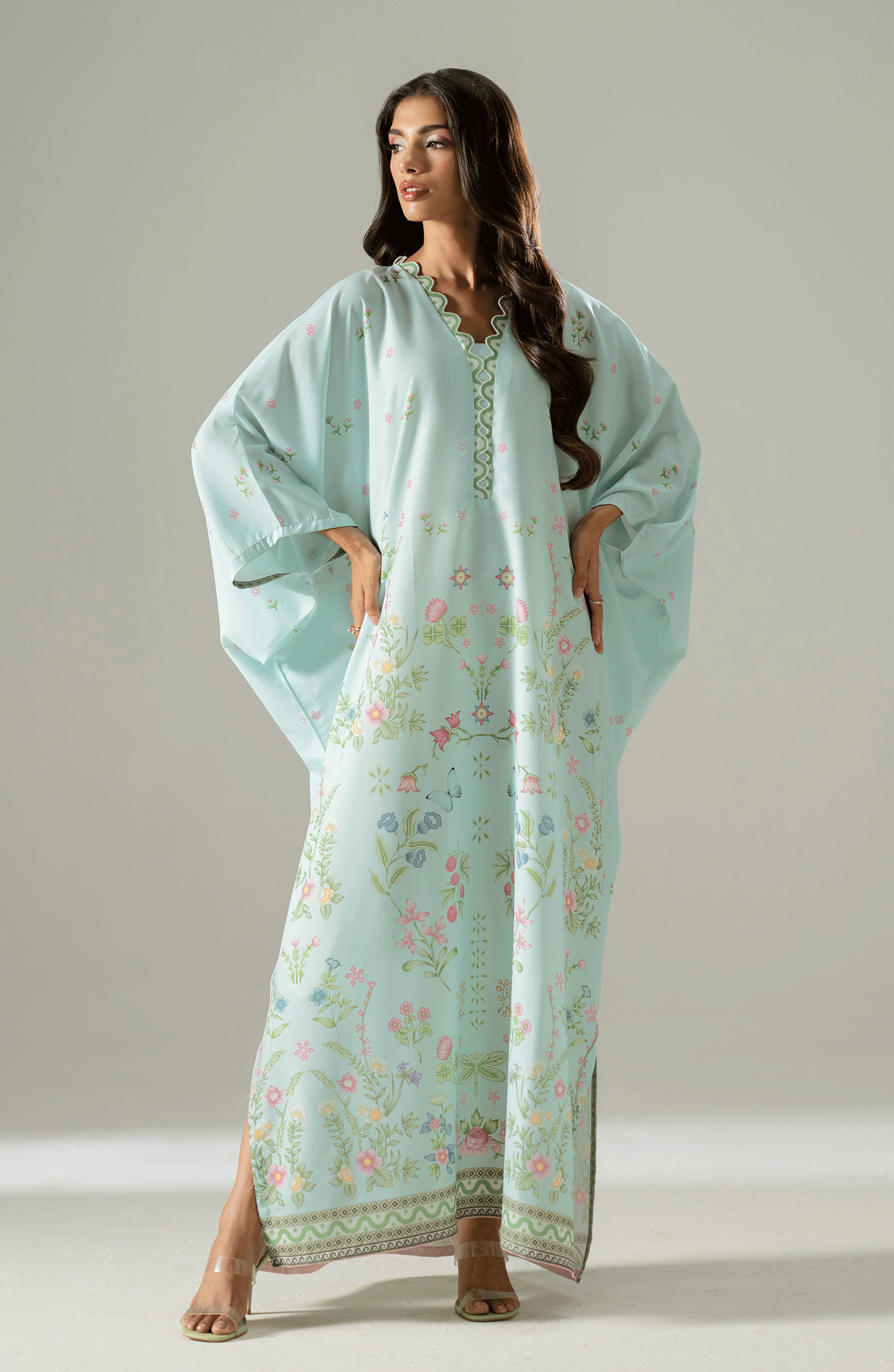 MINT BLOSSOM GARDEN KAFTAN