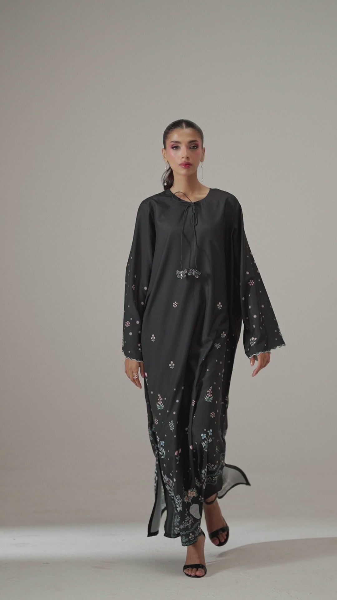 NOIR GARDEN NIGHTFALL KAFTAN